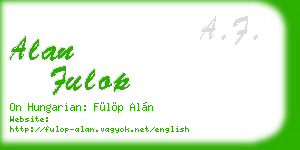 alan fulop business card